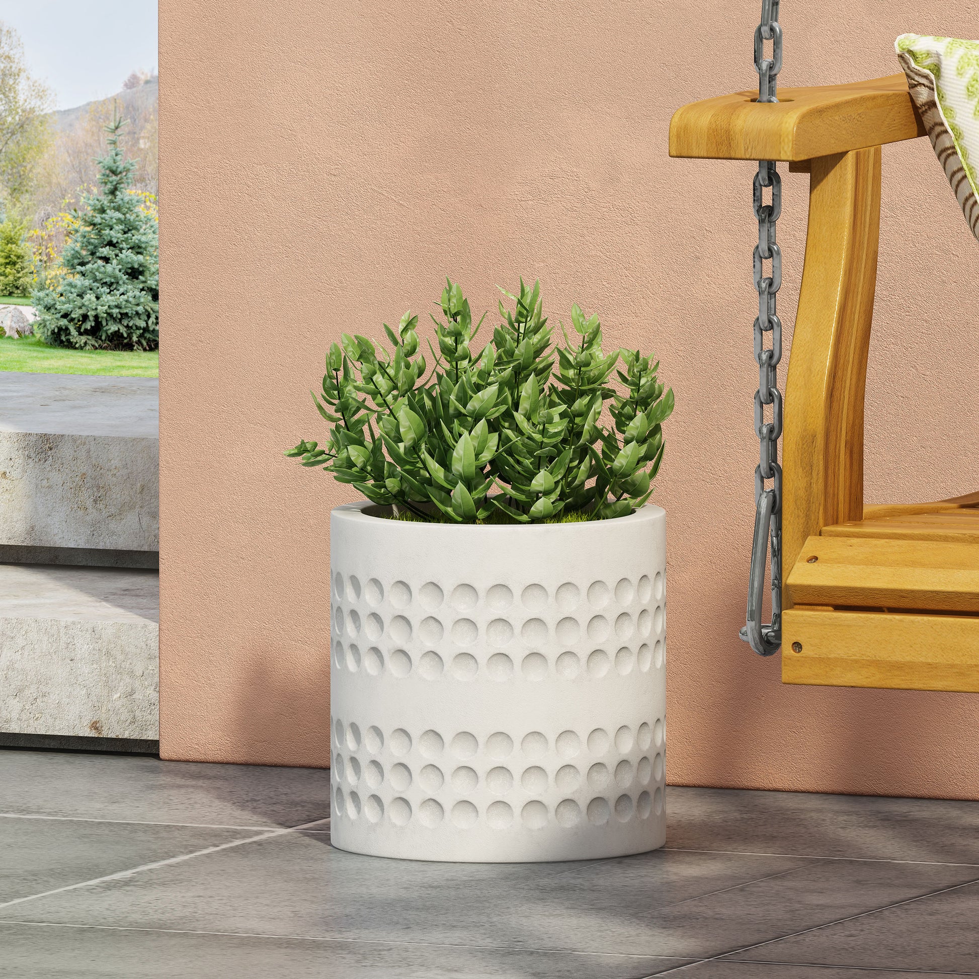 Mgo Planter Antique White Magnesium Oxide