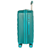 Hard Shell Luggage, 3 Piece Set, With Tsa Lock, 20 Inches 24 Inches 28 Inches Antique Green Polypropylene