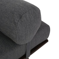 Chaise Lounge Charcoal Fabric