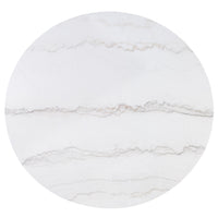 1Pc Transitional Modern Formal Dining Table White Round Genuine Marble Table Top Black Finish Legs Wooden Dining Room Furniture White Seats 4 Dining Room Contemporary,Farmhouse,Transitional Round Marble