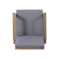 Temecula Club Chair Dark Grey Acacia Wood