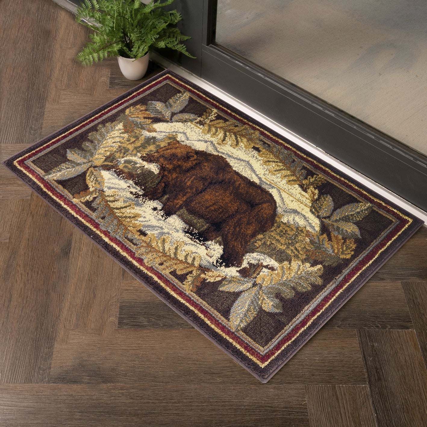 Nature'S Nest Gc Cbl3008 Multi 7 Ft. 10 In. X 10 Ft. 3 In. Lodge Area Rug Brown Polypropylene