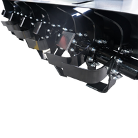 72" Skid Steer Attachments Soil Cultivator Light Duty Hydraulic Roto Tiller Black Steel
