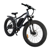 Aostirmotor S07 Max 26" 1000W Electric Bike Fat Tire P7 48V 20Ah Removable Lithium Battery For Adults With Detachable Rear Rack Fender Gray Gray Aluminium