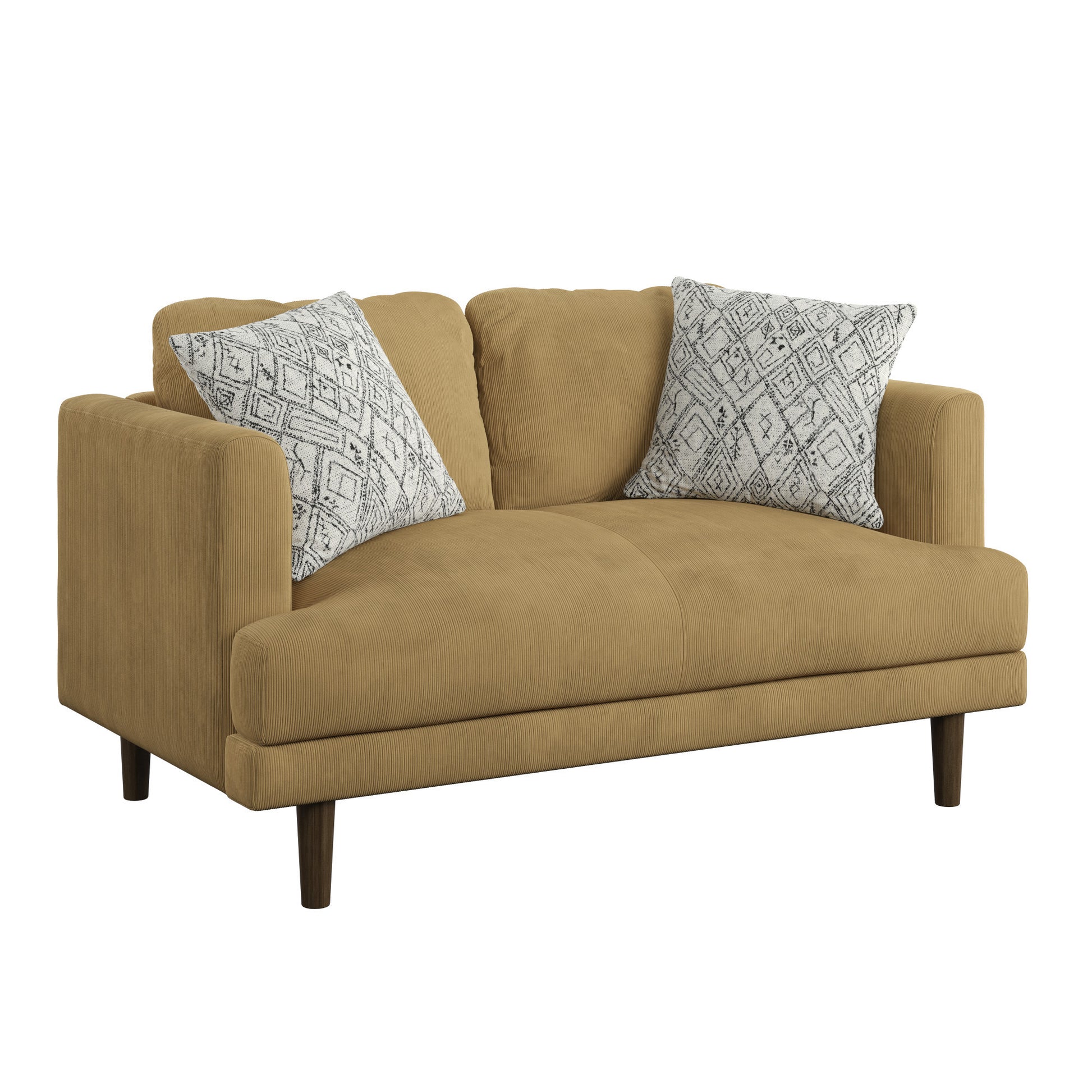 Jurie Yellow Loveseat Yellow Foam Engineered Wood