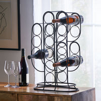 Wine Rack Black Metal