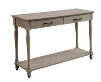 Weathered Oak 2 Drawer Sofa Table With Shelf Oak Primary Living Space Traditional Drawers Rectangular Solid Wood Mdf