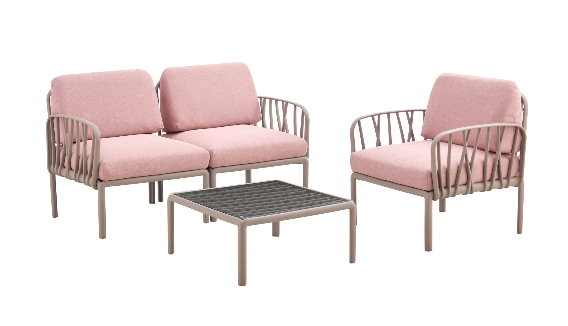 Patio Indoor Outdoor Garden 2 Single Sofa Armchairs Plastic With Soft Cushion Weather Waterproof Chair Sectional Furniture For Balcony Garden Pool Lawn Backyard Morden Design Sitting Room Sofa Table White Fabric Plastic