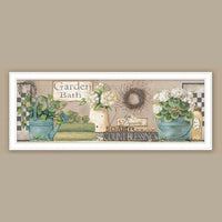 "Bath Time Dream, Soak And Relax" Framed Wall Art For Living Room, Wall Art Print For Home Decor, Bedroom Wall Art By Pam Britton Multicolor Wood Paper