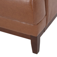 3 Seater Sofa Dark Brown Pu