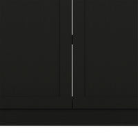 Zurich Cabinet Set, Two Shelves Black Black Particle Board