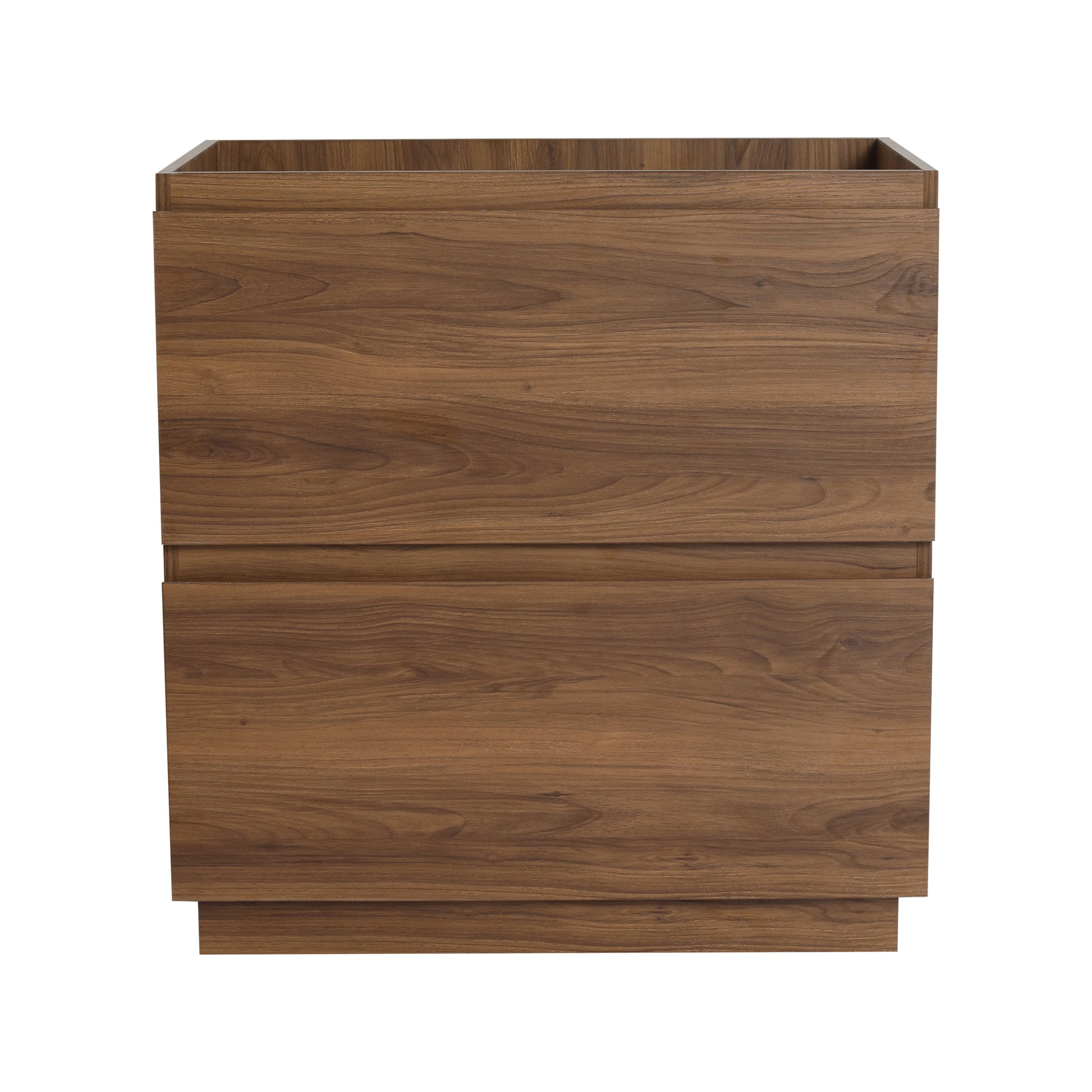 30" Bathroom Vanities With Single Sink Combo, Modern Undermount Bathroom Sink Cabinet With Double Drawer, Freestanding Bathroom Sink Cabinet,Engineering Wood,Brown Brown American Design Engineered Wood