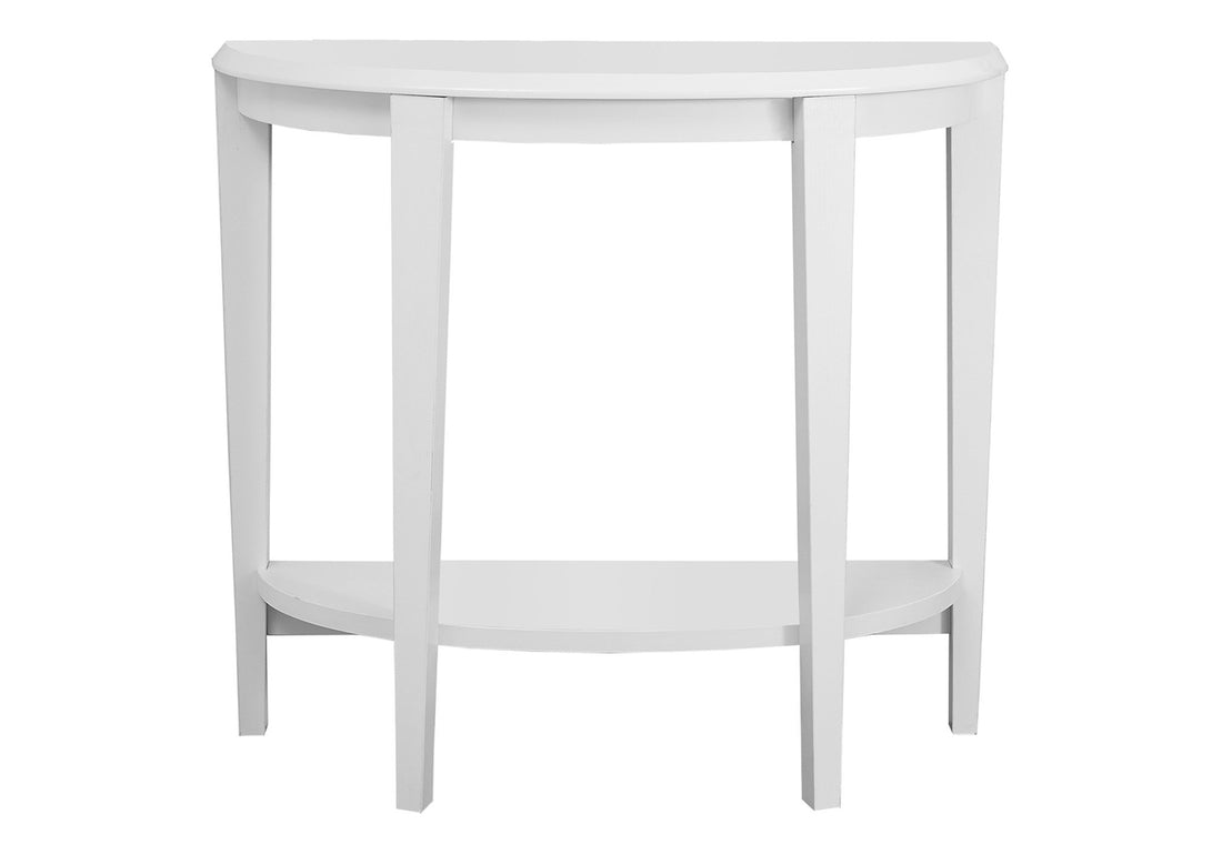 Accent Table, Console, Entryway, Narrow, Sofa, Living Room, Bedroom, White Laminate, Contemporary, Modern White Particle Board