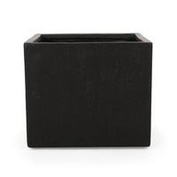 Outdoor Large Square Mgo Planter Black Magnesium Oxide