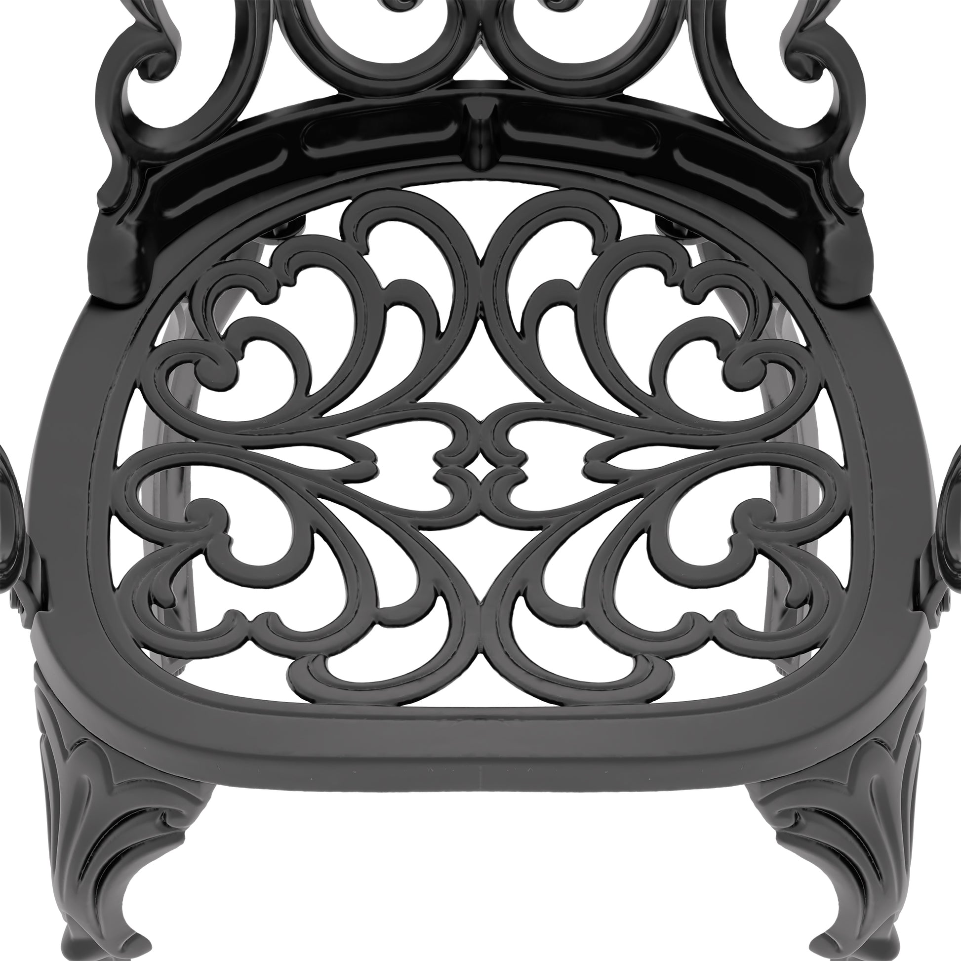 Cast Aluminum Patio Dining Chair 2Pcs With Black Frame And Cushions In Random Colors Yes Complete Patio Set Black Rust Resistant Frame Water Resistant Cushion Garden & Outdoor Complete Patio Sets Aluminium