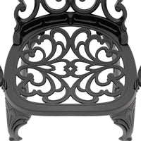 Cast Aluminum Patio Dining Chair 2Pcs With Black Frame And Cushions In Random Colors Yes Complete Patio Set Black Rust Resistant Frame Water Resistant Cushion Garden & Outdoor Complete Patio Sets Aluminium