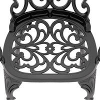 Cushions In Random Colors 7 Piece Set Of Cast Aluminum Patio Furniture With Cushions Yes Dining Set Black Seats 6 Rust Resistant Frame Water Resistant Cushion Garden & Outdoor Complete Patio Sets Aluminium