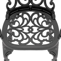 Cast Aluminum Patio Dining Chair 6Pcs With Black Frame And Cushions In Random Colors Yes Black Rust Resistant Frame Water Resistant Cushion Polyester Aluminium