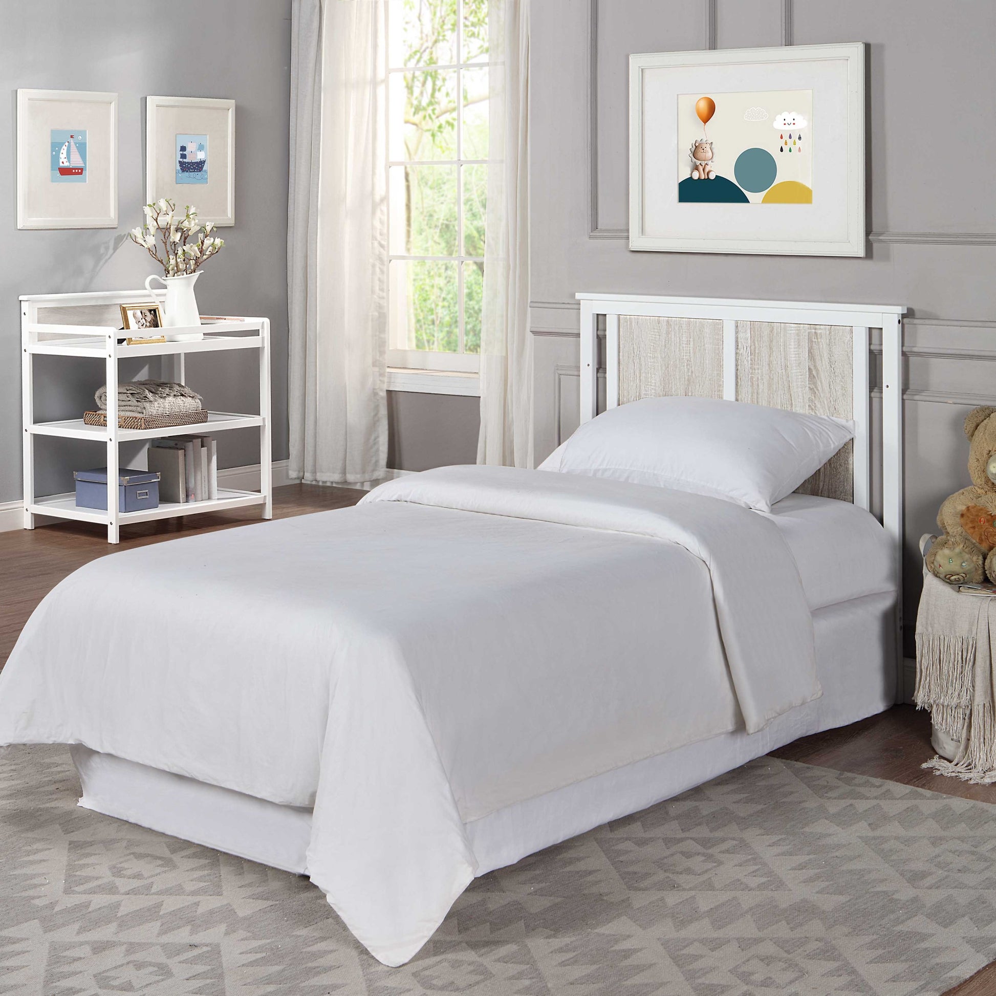 Connelly Mini Crib With Mattress Pad White Rockport Gray White Gray Wood