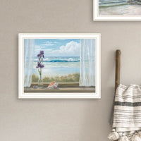 "Lighthouse At Sunset" Framed Wall Art For Living Room, Wall Art Print For Home Decor, Bedroom Wall Art By Georgia Janisse Multicolor Wood Paper