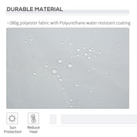 Outsunny 12' X 8' Retractable Awning Patio Awnings Sun Shade Shelter With Manual Crank Handle, 280G M Uv & Water Resistant Fabric And Aluminum Frame For Deck, Balcony, Yard, Light Grey Gray Aluminum