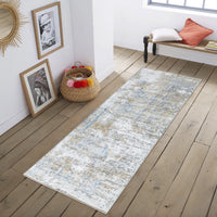 Textures Gc Art2005 Multi 7 Ft. 10 In. X 9 Ft. 10 In. Area Rug White Polyester