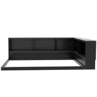 Metal Full Size Daybed With Storage Cabinets And Usb Ports, Black Full Black Metal