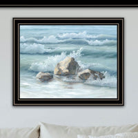 "Steadfast In The Waves" Framed Wall Art For Living Room, Wall Art Print For Home Decor, Bedroom Wall Art By Georgia Janisse Multicolor Wood Paper
