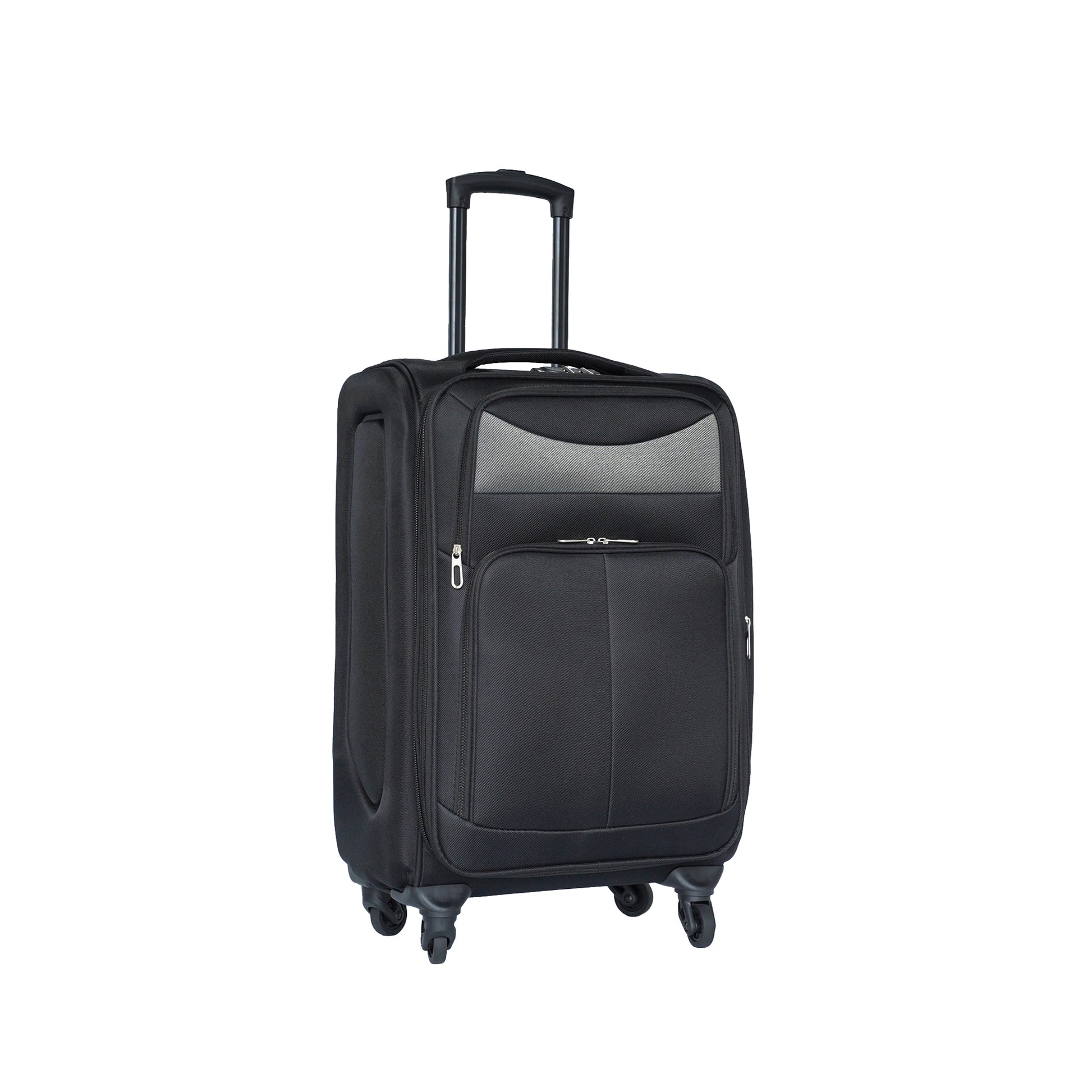 24 Inch Suitcase Black Black Oxford Fabric