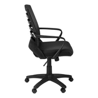 Office Chair, Adjustable Height, Swivel, Ergonomic, Armrests, Computer Desk, Work, Black Mesh, Black Metal, Contemporary, Modern Black Foam Polyester