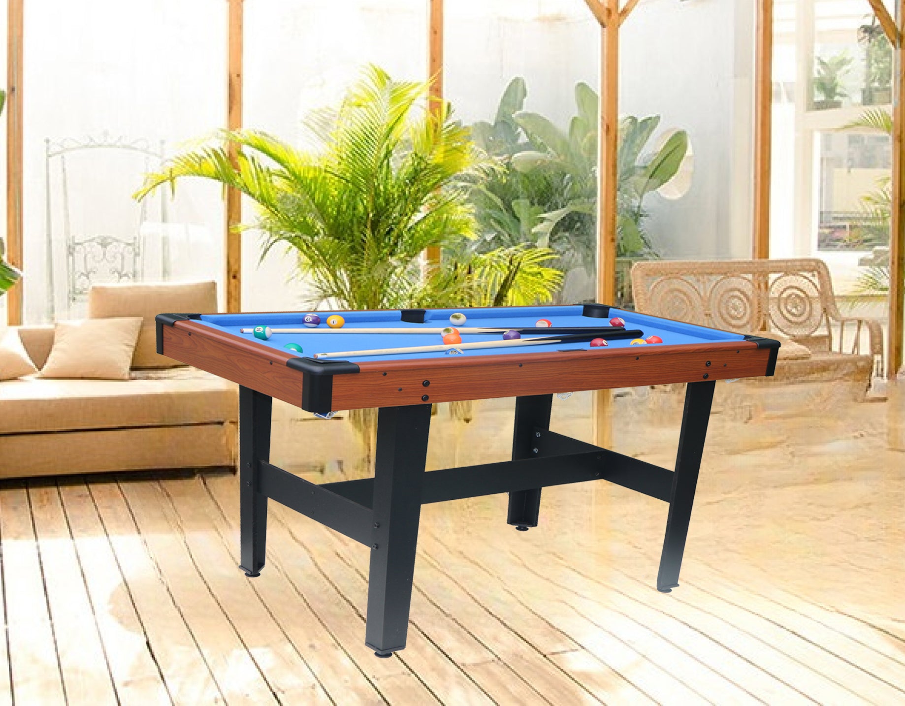 Game Table,Multi Game Table,Pool Table,Tennis Table,Hockey Table,Multifunctional Table, Multifunctional Games Table,Desk Game Balls Sports Brown Blue Dining Room American Traditional Multifunctional Mdf