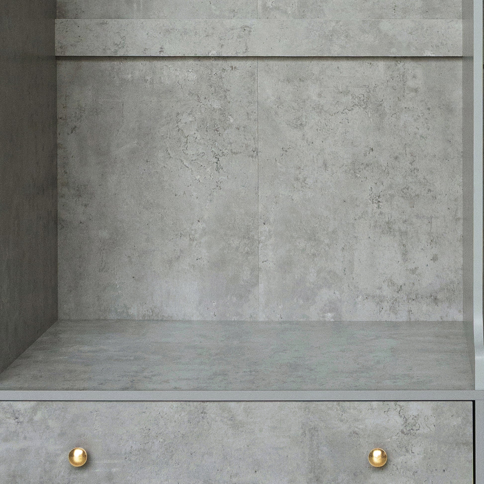 Open Wooden Wardrobe Storage For Bedroom, Gray Gray Particle Board