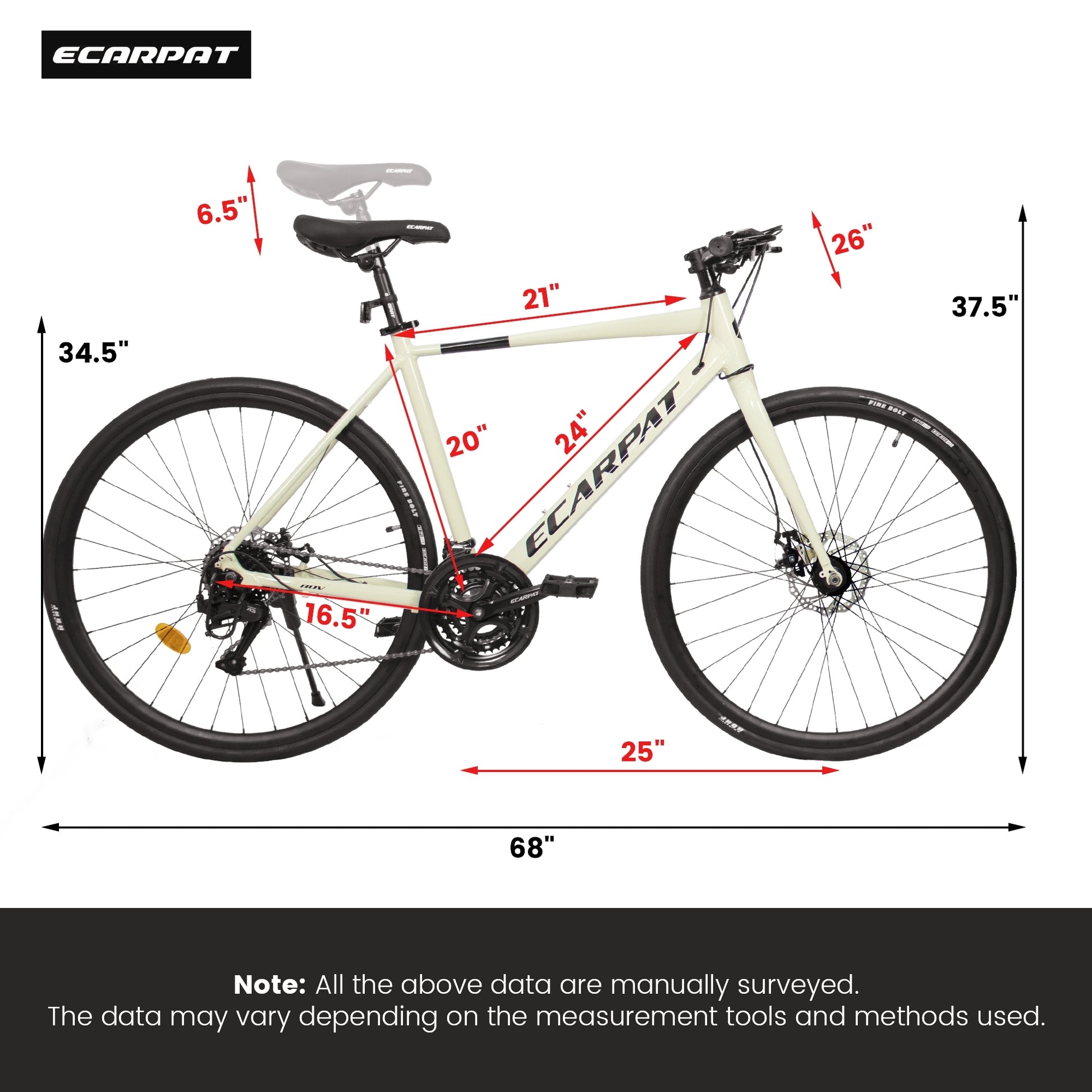 A28320 Mountain Bikesuspension Fork, Steel Frame Disc Brake For Men Women Mens Bicycle Adlut Bik Cycling Cream Without Anti Slip Garden & Outdoor American Design Multifunctional Aluminium