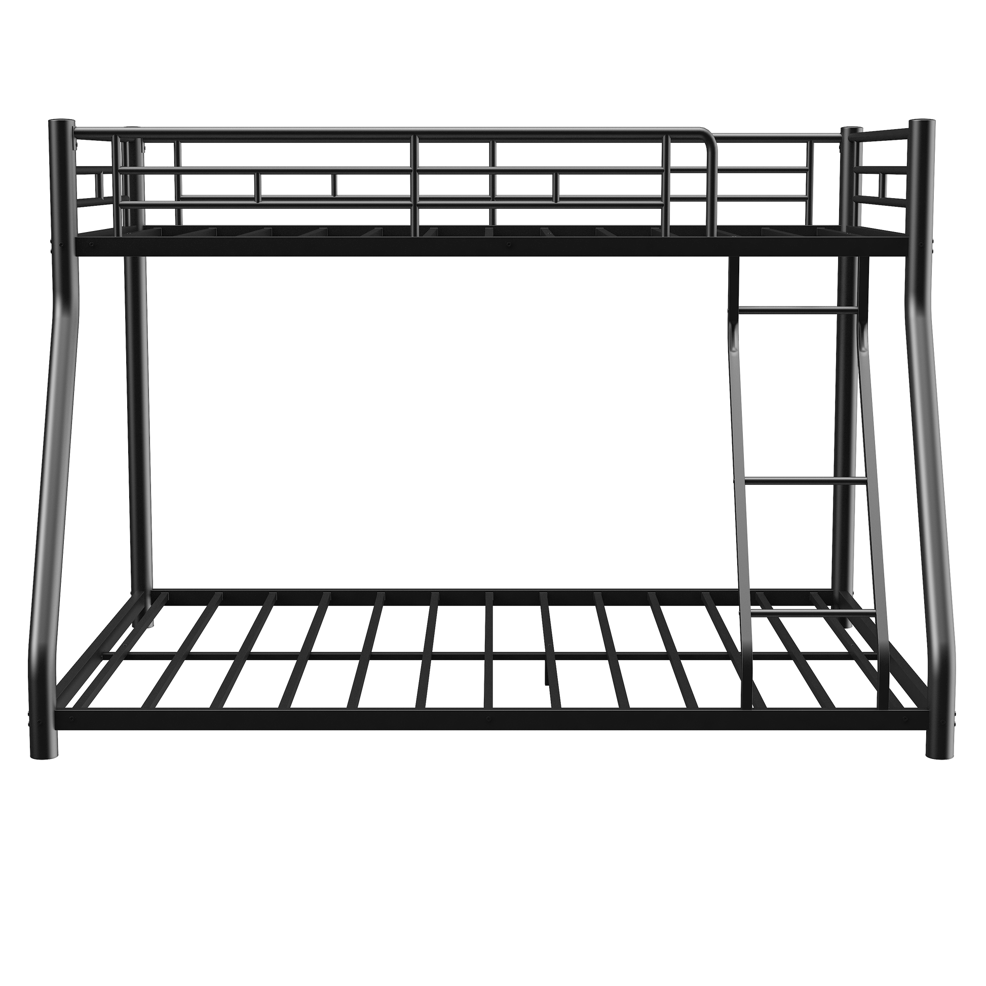 Metal Twin Over Full Bunk Bed Heavy Duty Sturdy Metal Noise Reduced Safety Guardrail Cpc Certified No Box Spring Needed Twin Black Metal Metal