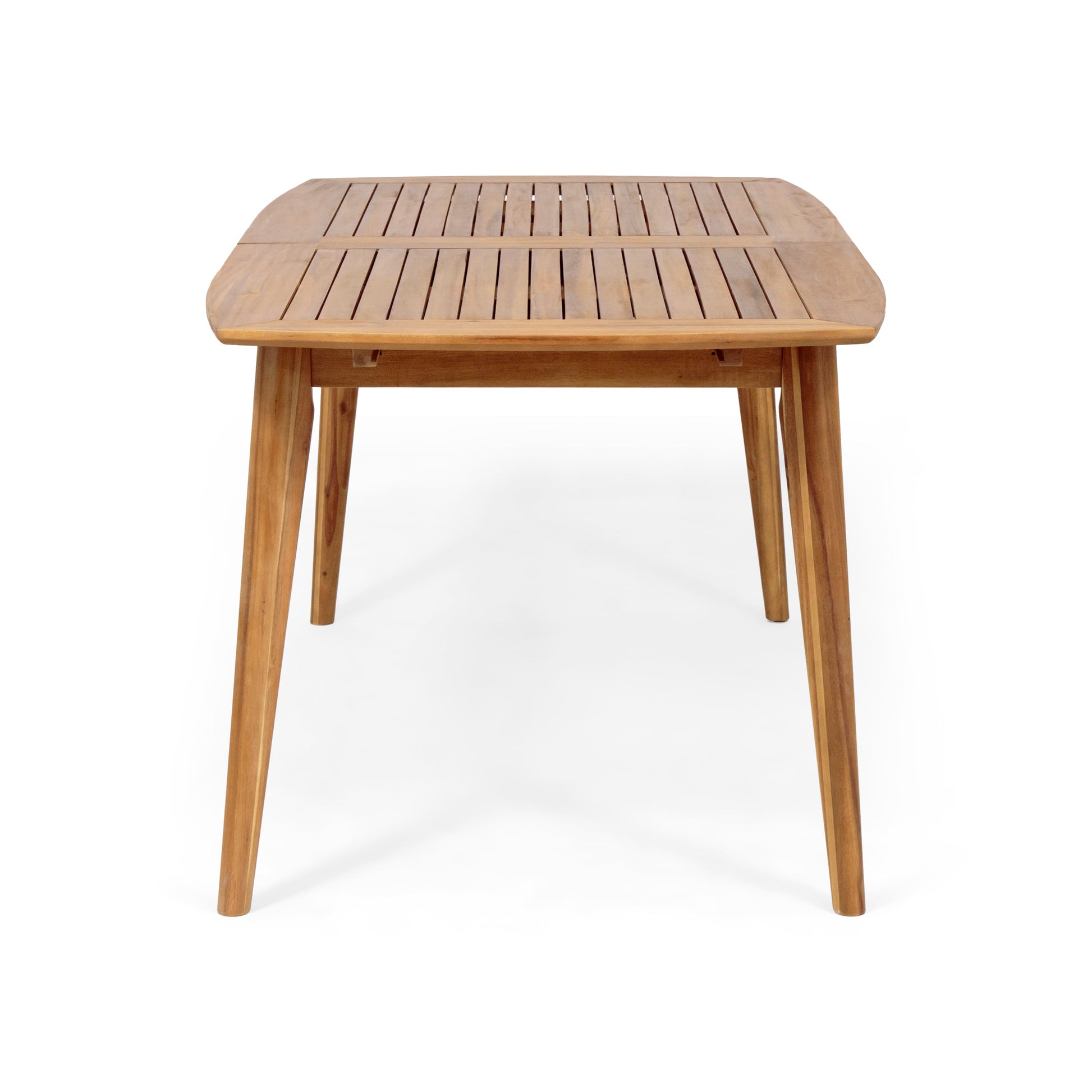 Outdoor Dining Set,Dining Chair Set Of 6 Gray Acacia Wood Expandable Dining Table Brown Gray Pe Rattan Iron Waterproof Fabric,Wood