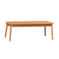 Contemporary Eucalyptus Wood Patio Coffee Table Natural Natural Eucalyptus Eucalyptus