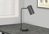 Lighting, 18"H, Table Lamp, Usb Port Included, Grey Metal, Grey Shade, Modern Grey Metal