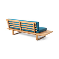Mirabelle 2 Seater Sofa Left, Teal Teal Acacia Wood