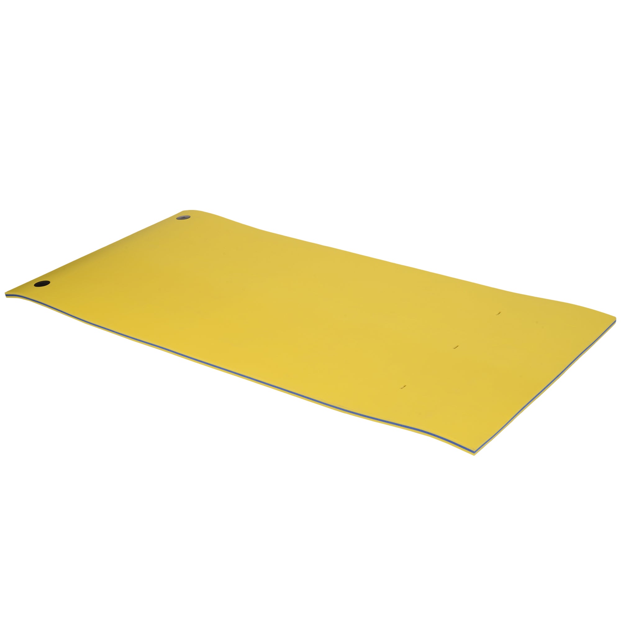 Homcom 10' X 5' Floating Mat, 3 Layer Swimming Pool Floating Water Mat Portable Foam Raft, Thick And Durable Water Activities Mat For Lake, Oceans, Yellow Yellow Plastic