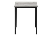 Table Set, 3Pcs Set, Coffee, End, Black Metal, Grey Laminate, Contemporary, Modern Grey Particle Board