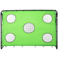 Soozier 8 X 3Ft Soccer Goal Target Goal 2 In 1 Design Indoor Outdoor Backyard With All Weather Polyester Net Best Gift Black Green Steel