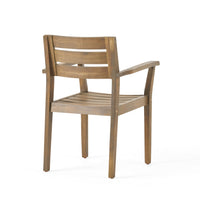 Stamford Dining Chair,Set Of 2 Grey Acacia Wood