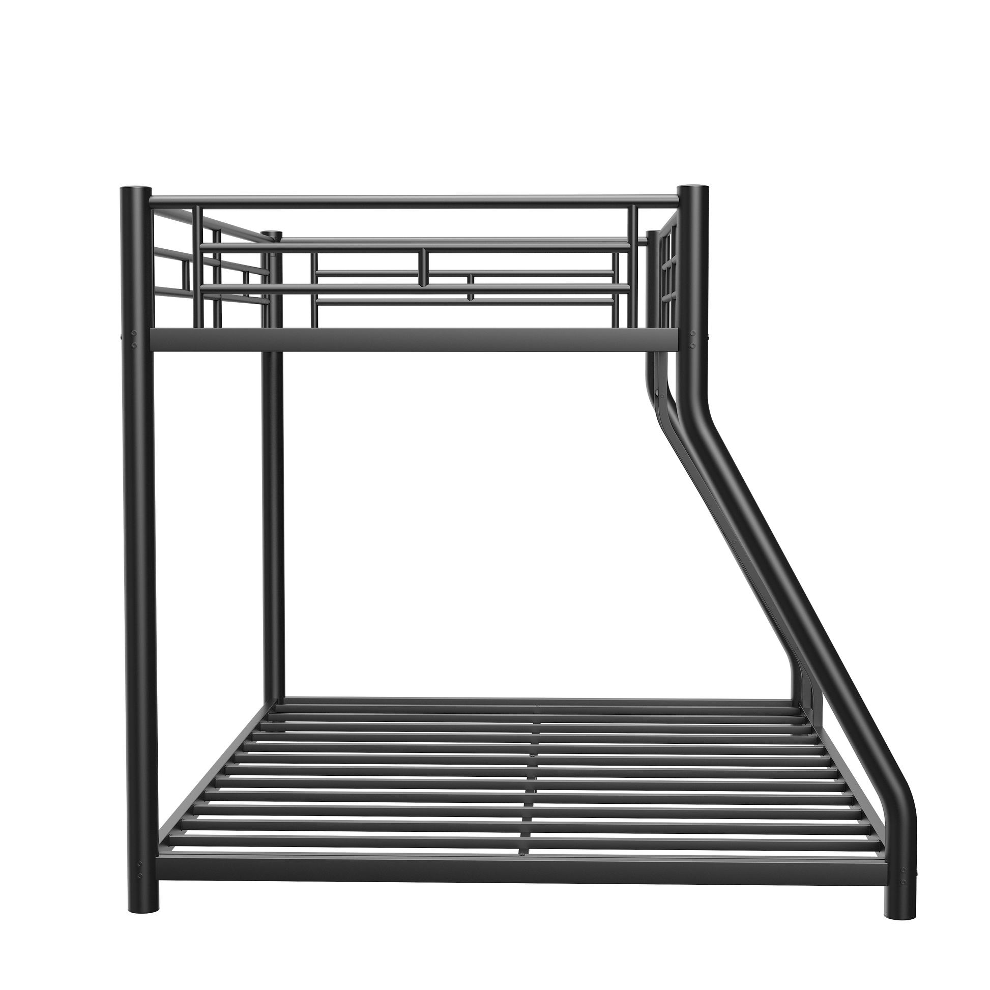 Metal Twin Over Full Bunk Bed Heavy Duty Sturdy Metal Noise Reduced Safety Guardrail Cpc Certified No Box Spring Needed Twin Black Metal Metal