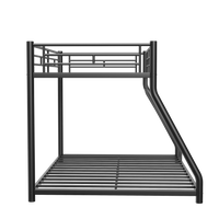 Metal Twin Over Full Bunk Bed Heavy Duty Sturdy Metal Noise Reduced Safety Guardrail Cpc Certified No Box Spring Needed Twin Black Metal Metal