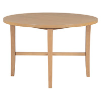 5 Piece Dining Set, Retro Simple Round Table And 4 Chairs With X Shaped Backrest For Kitchen, Dining Room And Living Room Natural Natural Rubber Wood