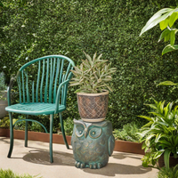 Owl Garden Stool Lots Of Scene Pictures Antique Green Magnesium Oxide