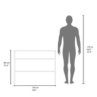 Being 39" Wide 2 Tier Shelf Narrow Console Table, Entryway Table White Primary Living Space Modern Particle Board