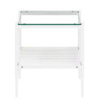 Coffee Table And End Tables Set Of 3, Tempered Glass Table With Mdf Layer, Modern Tables For Living Roomtransparent Glass Transparent Tempered Glass