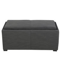 Drake Ottoman Gray Fabric
