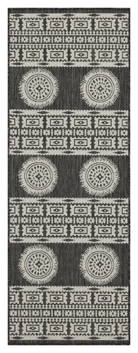 Sunshine Gc Har2023 Anthracite 2 Ft. 7 In. X 7 Ft. 3 In. Indoor Outdoor Area Rug Anthracite Polyester Polypropylene